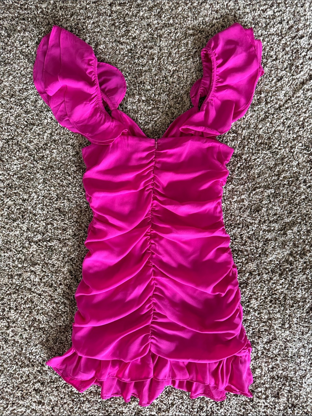 Glam Pink Ruffle Dress - Picture 3 of 3